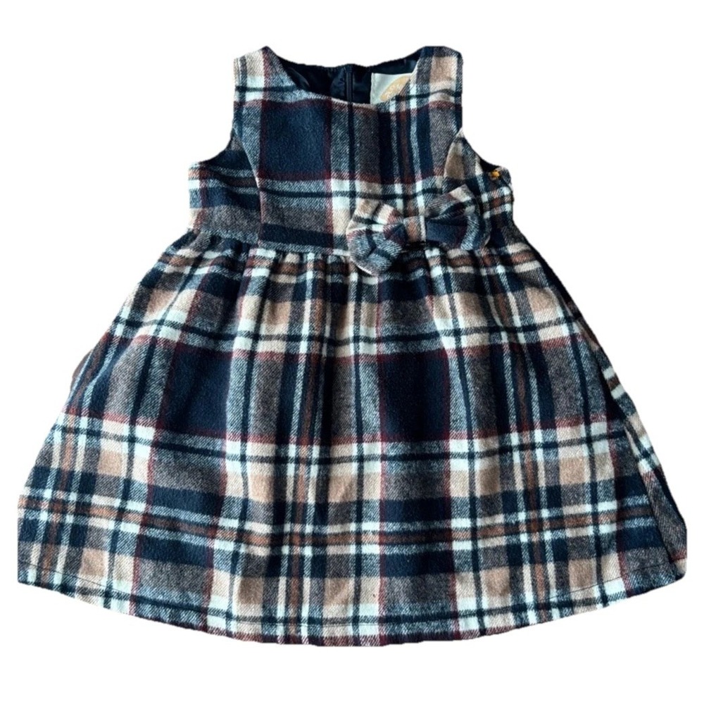 Mud Kingdom Little Girls Sleeveless Dress Plaid Faux Wool Size 110 (4)